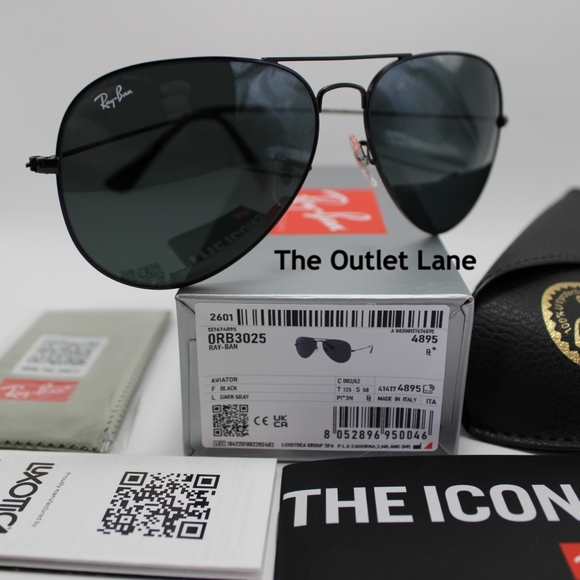 Model Display Ray-Ban Aviator Black Classic RB3025 - Picture 1 of 16